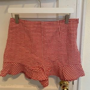 Zara Hight Waisted Gingham Shorts